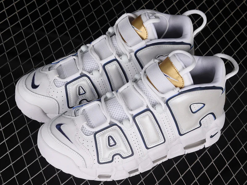 Nike Air More Uptempo "White/Mid Night Navy"
