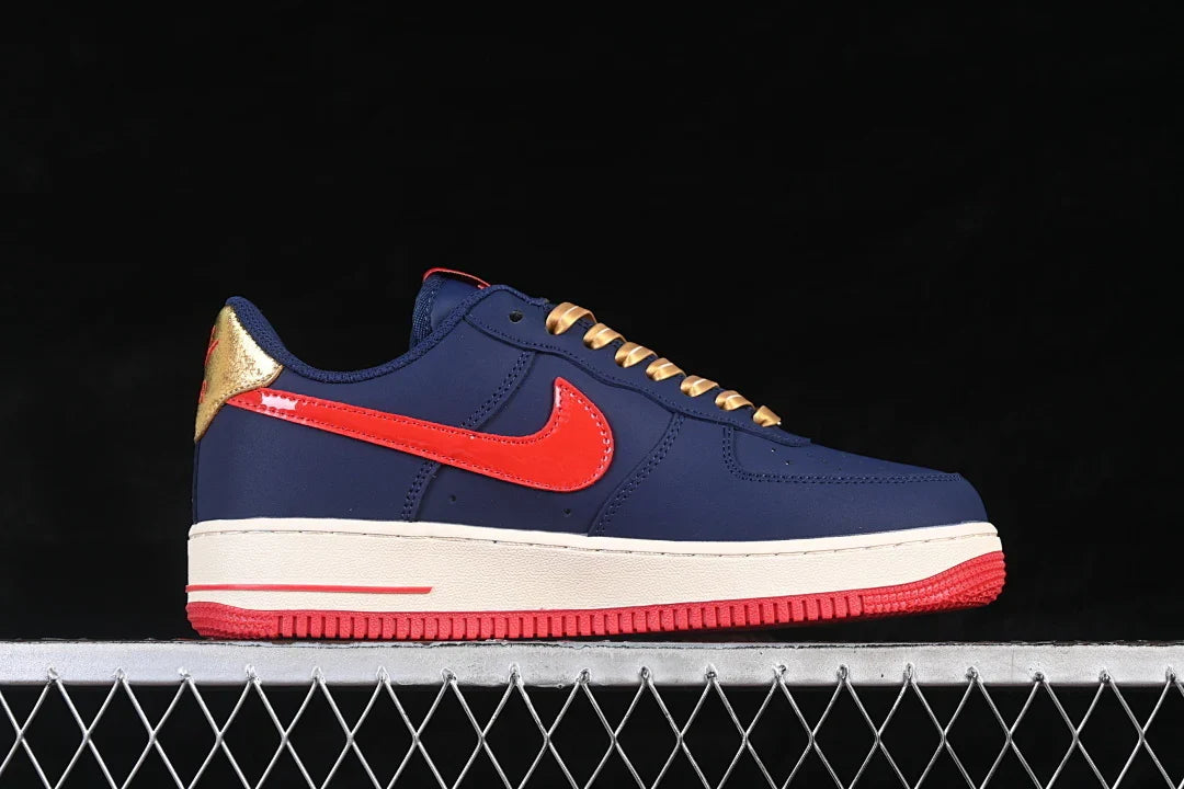 Nike Air Force 1 "Dark Blue/ Gold"