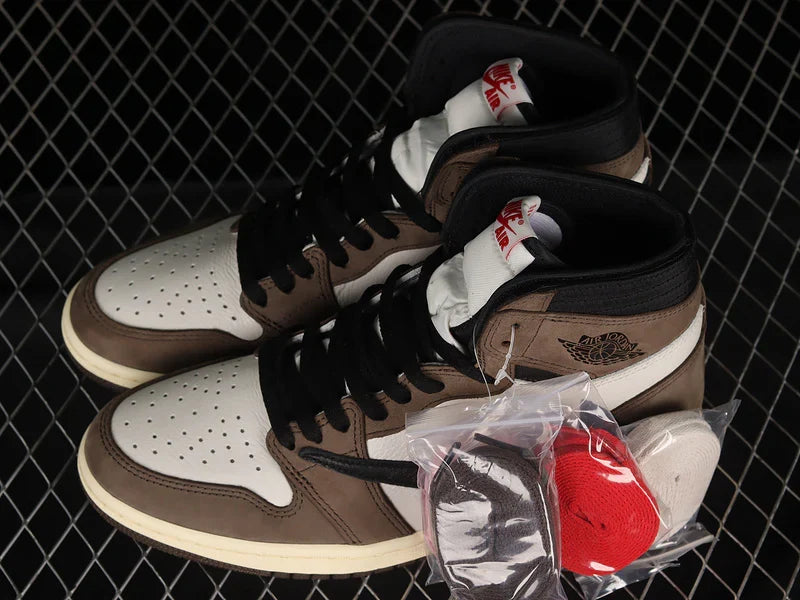 Air Jordan 1 Retro High OG X Travis Scott "Sail Mocha"